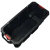Husky Heavy Duty Stackable Storage Tote With Wheels, 45 Gal, 45.24 x 20.87 x 18.96 in, Black/Red Lid