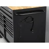 Husky Mobile Workbench With 9 Drawers, Hardwood Top And Power Connection, 117 cm W x 62 cm D - High-Gloss Black