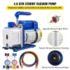 HVAC Vacuum Pump Kit, 4.8 CFM, 1/3 HP, Single Stage, 5 Pa - ZK44.8CFM