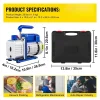 HVAC Vacuum Pump Kit, 4.8 CFM, 1/3 HP, Single Stage, 5 Pa - ZK44.8CFM