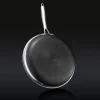 Hybrid Stainless Steel Pan Set With Glass Lids, 6-Piece, 8-Inch, 10-Inch And 12-Inch, Black