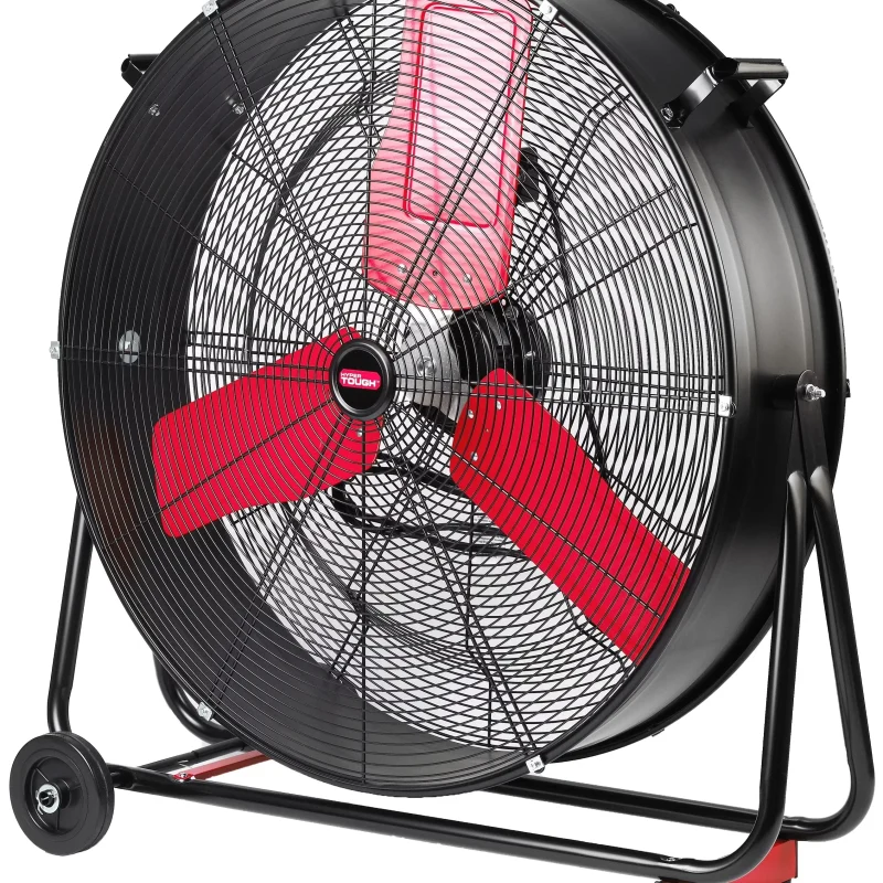 Hyper Tough 30 Inch 2-Speed Tilted Drum Fan Red & Black