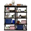 Hyper Tough 5-Tier Shelving Unit, W36 x D18 x H74in, Black, Pack Of 2