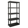 Hyper Tough 5-Tier Shelving Unit, W36 x D18 x H74in, Black, Pack Of 2