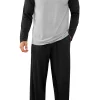 Iceglad Men's Pajamas Set Long Sleeve Sleepwear with Pockets Comfortable Lightweight Pjs Sets for Men