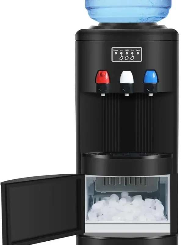 ICEPURE 3-in-1 Top Loading Water Dispenser With Ice Maker, 26.5lbs/24H, Black