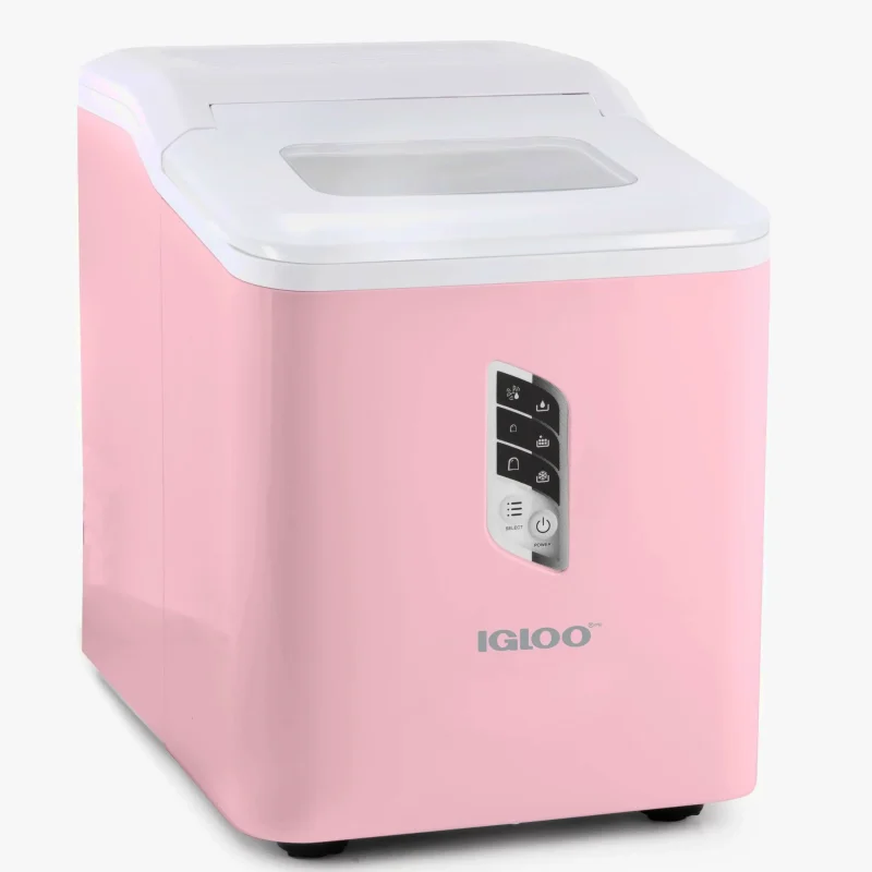 Igloo Self-Cleaning 26 lb Ice Maker, Pink - IGLICEBSC26PK