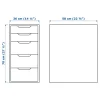 IKEA Drawer Unit With Drop File Storage 14 1/8 x 22 7/8 x 27 1/2 - Alex