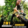 IMOUMLIVE 2-in-1 Brushless Cordless Pole Saw And 8 Inch Mini Chainsaw - 8 Inch