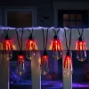 Indoor Battery-Operated LED Bloody Bulb Garland Lights, Warm White, 4.5', Halloween by Way To Celebrate