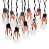 Indoor Battery-Operated LED Bloody Bulb Garland Lights, Warm White, 4.5', Halloween by Way To Celebrate
