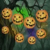 Indoor/Outdoor 10-Count LED Orange Pumpkin Lantern String Lights, Warm White, 6.5', Halloween by Way To Celebrate