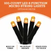 Indoor/Outdoor 100-Count Battery-Operated LED 8-Function Micro String Lights, 33', Halloween by Way To Celebrate