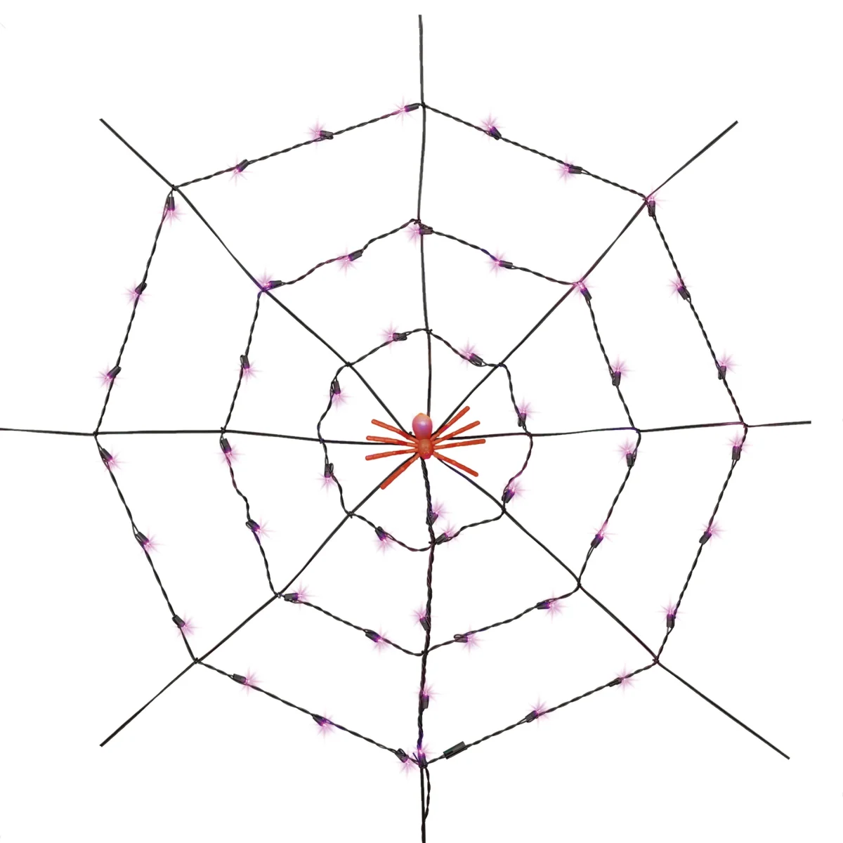 Indoor/Outdoor 50-Count LED Spider Web Lights, 5', Halloween by Way To Celebrate