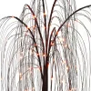 Indoor/Outdoor Battery-Operated 8-Function LED Color-Changing Willow Tree, Orange and Purple, 48", Halloween by Way To C