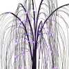 Indoor/Outdoor Battery-Operated 8-Function LED Color-Changing Willow Tree, Orange and Purple, 48", Halloween by Way To C