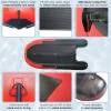 Inflatable Dinghy Fishing Boat, 8'5, 3-Person, Red/Black, Aluminum Floor - BT85RBK