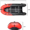 Inflatable Dinghy Fishing Boat, 8'5, 3-Person, Red/Black, Aluminum Floor - BT85RBK