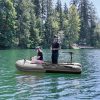 Inflatable Dinghy Fishing Boat, 8'5, 3-Person, Red/Black, Aluminum Floor - BT85RBK