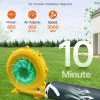 Inflatable Nightclub Party Tent With Lights, 19.7 x 16.4 x 12 Ft
