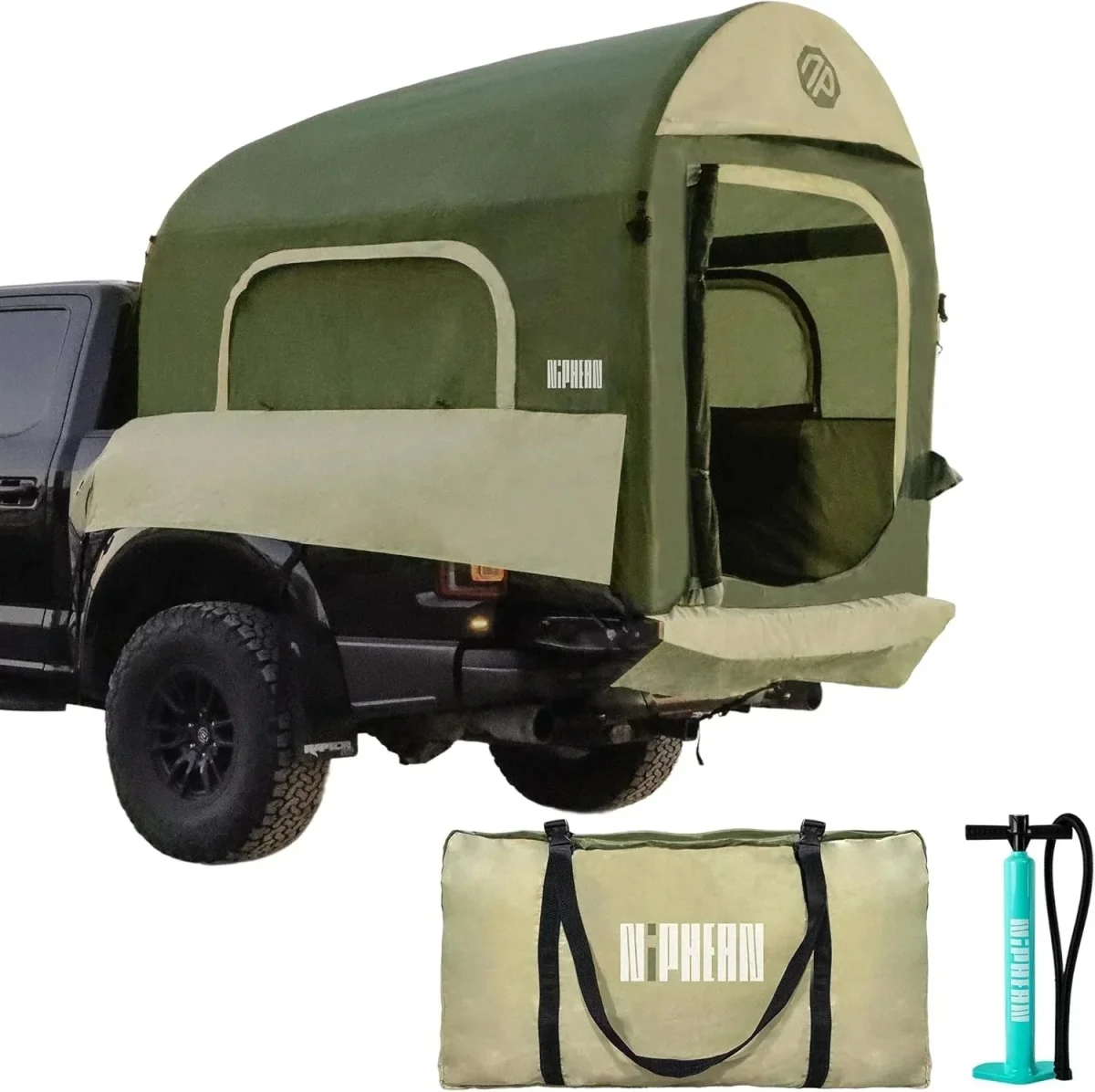 Inflatable Pickup Truck Bed Tent, 3 Person, 5.5ft-8ft