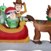 Gemmy Disney Toy Story Inflatable Sleigh Scene, Multi, 96 x 32 x 13 Inches - 9016718