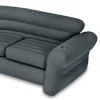 Intex Inflatable L-Shaped Corner Lounge Sofa, Gray, 2-Pack, 30 Inches - Built-In Cup Holders