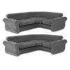 Intex Inflatable L-Shaped Corner Sofa With Cup Holders, Gray, 2-Pack