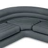 Intex Inflatable L-Shaped Corner Sofa With Cup Holders, Gray, 2-Pack