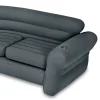 Intex Inflatable L-Shaped Corner Sofa With Cup Holders, Gray, 2-Pack