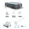 INTEX Ultra XTR Above Ground Pool 24ft x 12ft x 52in With 2 Floating Recliners And Mega Chill II Cooler