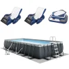 INTEX Ultra XTR Above Ground Pool 24ft x 12ft x 52in With 2 Floating Recliners And Mega Chill II Cooler