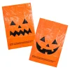 Jack-o'-Lantern Leaf Bags with Twist Ties, Orange and Black, 2 Count, Halloween by Way To Celebrate
