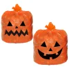 Jack-o'-Lantern Leaf Bags with Twist Ties, Orange and Black, 2 Count, Halloween by Way To Celebrate