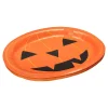 Jack-o'-Lantern Oval Disposable Paper Plates, Multicolor, 12" x 10", 8 Count, Halloween by Way To Celebrate