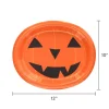 Jack-o'-Lantern Oval Disposable Paper Plates, Multicolor, 12" x 10", 8 Count, Halloween by Way To Celebrate