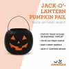 Jack-o'-Lantern Trick-or-Treat Pail, Black, 8", Halloween by Way To Celebrate