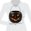 Jack-o'-Lantern Trick-or-Treat Pail, Black, 8", Halloween by Way To Celebrate