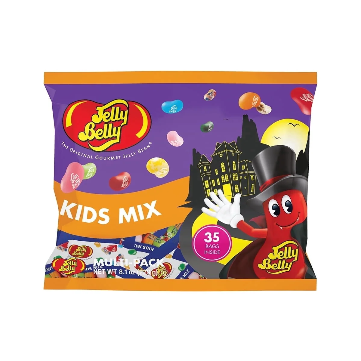 Jelly Belly Halloween Kids Mix 8.1 oz Fun Pack - 35-Count Pack of .35 oz Bags
