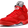 Jordan Brand Air Jordan 5 Retro Red Suede Sneakers