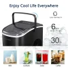 Joy Pebble Countertop Bullet Ice Maker With Handle, 9 Ice Cubes in 6 Mins, 26Lbs/24H