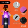 Joyfy 12 ft Giant Halloween Inflatable Pumpkin Ghost Vampire with Skull Decoration with Built-in LEDs, Ghost Halloween D