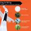 Joyfy 12ft Halloween Ghost Inflatable, Giant Ghosts inflatables with Build-in LEDs Outdoor Decorations, Blow Ups Hallowe