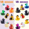 Joyfy 18 PCS Halloween Rubber Ducks for Halloween Goodie Bag Fillers, Trick or Treating Ducky Duck Bulk Toys Party Favor