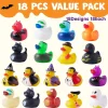 Joyfy 18 PCS Halloween Rubber Ducks for Halloween Goodie Bag Fillers, Trick or Treating Ducky Duck Bulk Toys Party Favor