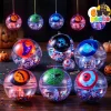 Joyfy 36 Pcs Halloween Bouncy Balls, Glow in The Dark Bouncy Balls Halloween Toys for Kids, for Trick or Treaters, Hallo
