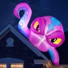 Joyfy 4.5 FT Halloween Inflatable Decorations Outdoor Scary Flying Ghost Broke Out from Window with Built-in LED Blow Up