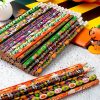 Joyfy 48 Pcs Halloween Pencils Bulk with Eraser for Kids, Colorful Pencils Stationery Pencil Set, Halloween Favors Prize