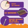 Joyfy 48 Pcs Halloween Pencils Bulk with Eraser for Kids, Colorful Pencils Stationery Pencil Set, Halloween Favors Prize