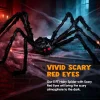 Joyfy 5 ft Scary Giant Spider Halloween Decorations Outdoor, Poseable Spider Lifelike Hairy Prop for Yard, Haunted House